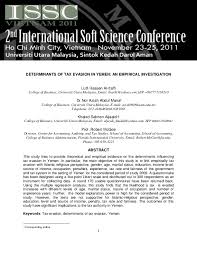 Check spelling or type a new query. Pdf Determinants Of Tax Evasion In Yemen An Empirical Investigation Lutfi Al Ttaffi Academia Edu