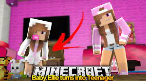 Minecraft Little Kelly Baby Ellie Turns Into A Teenager Youtube