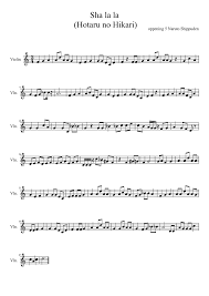 Sha La La Hotaru No Hikari Sheet Music For Violin Solo Musescore Com