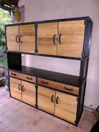 buffet industriel 2 corp fabrication sur mesure bois metal armario de cozinha madeira moveis industriais remodelacao da cozinha