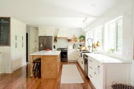 There are two colors with white and this kitchen looks very modern and cozy at the same time. Eclectic Home Tour Grace In My Space Kelly Elko