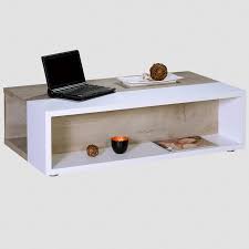 Vidaxl table basse blanc et marron 110 x 60 x 40 cm bois de. Table Basse Pas Cher Table Basse Blanche Et Bois