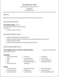 78 Unique Gallery Of Resume Career Objective Examples Medical Field Surgical Technologist Resume Examples Surgical Tech