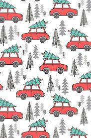 Christmas Tree Illustration Christmas Tree With Red Car Art Christmastree Christma Wallpaper Iphone Christmas Christmas Phone Wallpaper Christmas Wallpaper