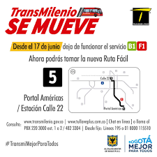 ¿existe una manera más sencilla de encontrar mis rutas? Nueva Ruta Facil 5 Calle 22 Portal Americas Mirutafacil