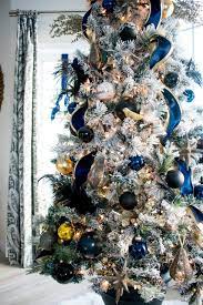 Christmas Home Tour Black Navy Color Scheme Birchwood Dream Christmas Tree Colour Scheme Blue Christmas Tree Decorations Blue Christmas Tree