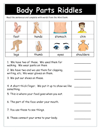 Here is a comprehensive list of appearance and body part vocabulary that you could use as a review handout for intermediate to advanced students or just for your own personal reference. Body Parts Riddles Worksheet