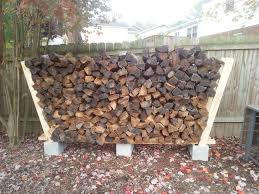 Concrete Block And 2 X 4 Wood Rack Just A Link To Pic But Self Explanatory Firewood Storage Outdoor Wood Rack Wood