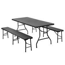 Same day delivery 7 days a week £3.95, or fast store collection. 3pcs Portable Folding Table Chair Set Black