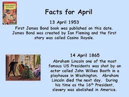 Buzzfeed staff attention — this is not a quiz. Facts For April 13 April 1953 First James Bond Book Was Published On This Date James Bond Was Created By Ian Fleming And The First Story Was Called Casino Ppt Download