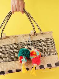 These pom pom keychains are everywhere right now! Pom Pom Craft Pompom Bag Charm Key Ring My Poppet Makes