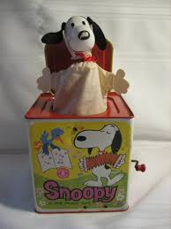 Vintage 1966 Mattel Snoopy Jack In The Box Music Box Toy Working Picclick Com Jack In The Box Snoopy Snoopy Collectibles