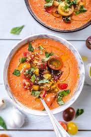 Easy Gazpacho Recipe Vegan And Gluten Free Two Spoons Recipe Gazpacho Recipe Tomato Recipes Whole Food Recipes