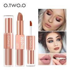 Batom Lip Gloss 2 em 1 à Prova D'água