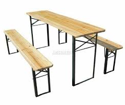 Bulk orders folding tables (118) miscellaneous tables (118) adjustable height tables (118). Birchtree A177053 Outdoor Vintage Folding Table And Bench Set For Sale Online Ebay