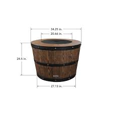 Picture of propane fire pit table kit: Outdoor Gardening Wine Barrel Fire Pit Table 34 Barrel Home Living