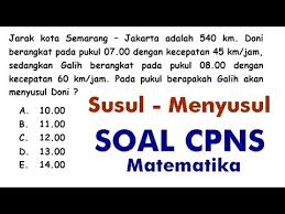 Selanjutnya kita tambahkan dengan waktu berangkat yaitu 10.00 + 2.30 = 12.30. Soal Susul Menyusul Fisika Jawabanku Id