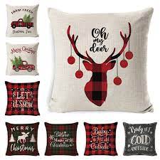Plenty of home décor to choose from. Christmas Decorations Throw Pillow Covers 18x18 Inch Winter Holiday Cotton Linen Throw Christmas Pillow Case Cover Buy Christmas Pillow Case Christmas Pillow Cover Christmas Throw Pillow Covers Product On Alibaba Com