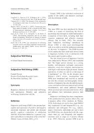 Pdf Subjective Well Being