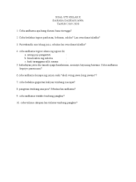 Maybe you would like to learn more about one of these? Soal Uts Kelas X
