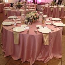 Dusty Rose Shantung Silk Linen With Gold Lamour Napkins From Chateau Alice Designs Make A Statement Linen Chair Covers Design Table Linens