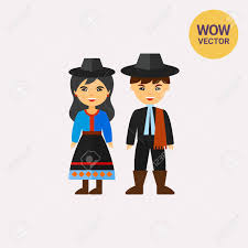 Here is some information on the native cultures in argentina. Vector Icon Of Argentine Couple In National Costume National Royalty Free Cliparts Vectors And Stock Illustration Image 72810390