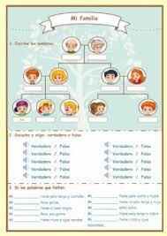 Mi Familia Language Spanish Grade Level Elemental School Subject Espanol Como Lengua Extranj Family Worksheet My Family Worksheet English Teaching Materials