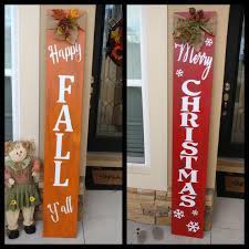 Maybe you would like to learn more about one of these? Fall Christmas Reversible Front Porch Signs Christmas Wood Fall Crafts Holiday Crafts