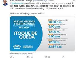 Como el toque de queda comienza a las 21:00 horas, los principales servicios de transporte de la región metropolitana, transantiago y metro , también adaptaron sus horarios para permitir el traslado de millones de santiaguinos. Anuncian Toque De Queda En Meta Hasta El 3 De Enero Infobae