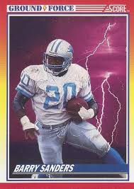 Rare barry sanders quantum leaf card marks 2053 yards rushing and 14 tds in 1997. Barry Sanders Ground Force Football By Floridafinderssports 2 00 Lions Football Football Cards Best Running Backs