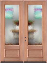 4 Lite Mahogany Wood Double Door Unit