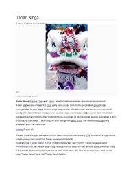 Asal usul tari serampang dua belas tari serampang duabelas merupakan kesenian tari tradisional yang berasal dari melayu. Tarian Singa