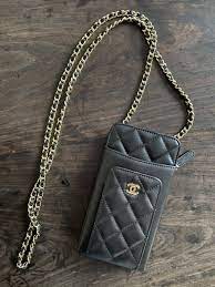 Chanel phone holder clutch with chain review + samorga pearl straps | fashionablyamy. Review Chanel Iphone Bag With Chain Chanel Classic Fold Wallet From Ts Linda Repladies