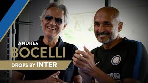 His voice as easily recognised as a signature, its mellow yet powerful tones resonate from 70 million records sold. Andrea Bocelli The Maestro Performs In Front Of Inter Staff And Players Youtube