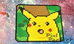 Surprised Pikachu Perler By Pixlperfectcreations On Etsy Perler Bead Art Pixel Art Pikachu