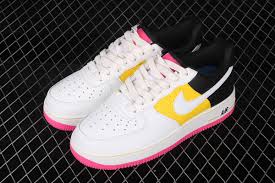 When is air force one coming? Nike Air Force 1 Low Moto White Yellow Black Pink For Sale The Sole Line
