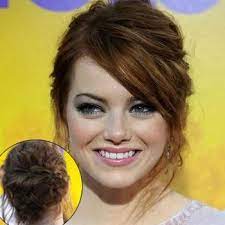 Updo With Side Swept Bangs Hair Updos Hair Styles Bridesmaid Hair
