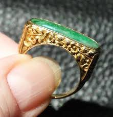 22k Jade Ring Natural Color No Dye Circa 1900 Etsy Jade Ring Jade Jewelry Jewelry