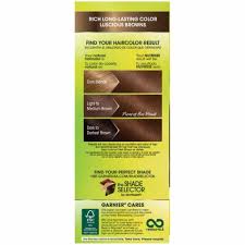 Since this type of dye will lighten your hair, look for a brown color that's 1 or 2 shades lighter than your own. Garnier Nutrisse Nourishing Color Creme Chestnut 53 Medium Golden Brown Hair Color 1 Ct Fred Meyer