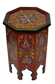 Vind fantastische aanbiedingen voor moroccan coffee table. Moroccan Handmade Wood Table Side Delicate Hand Painted Red Exquisite Buy Online In Barbados At Barbados Desertcart Com Productid 16238963