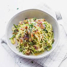 Low Carb Zucchini Carbonara Cooking Lsl