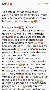 3 ejemplo de carta para un amigo especial. Siganme Como Perla Por Favor Nada Les Cuesta Es Solo Un Click Y Listo Te Amo Mejor Amiga Citas De Mejores Amigas Cartas Para Mejor Amiga