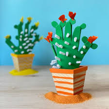 How to make a container water garden. Diy Handprint Cactus Fun365
