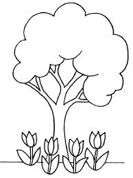 Simple Tree Coloring Pages Tree Coloring Page Earth Day Coloring Pages Spring Coloring Pages