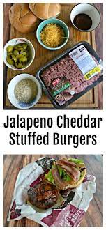 Jalapeno Cheddar Stuffed Burgers Recipe Homemade Burgers Summer Grilling Recipes Cheddar Burger