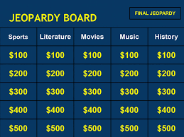 These games are easy to organize and can be customized to fit a some party games for senior citizens are bingo, charades, blindfold tests and many ot. Jeopardy New Canaan Cares