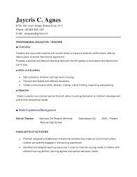 English teacher resume samples with headline, objective statement, description and skills examples. Resume Sample For Teachers