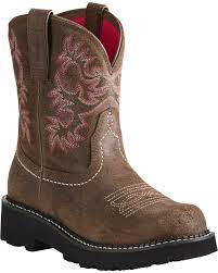 Ariat Fatbaby Women S Pink Stitching Cowgirl Boots Round Toe Boot Barn