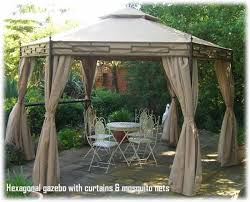 Luxury Garden Party Gazebo With Curtains Amp Nets Hexagonal 6 Sides Luxury Garden Steel Gazebo Gazebo Canopy