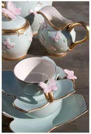 Villari Porcellane Artistiche Made In Italy Made In Italy Porcelains Teapots And Cups Tea Time Perfect Tea Sets Vintage Tea Cups Vintage Butterfly Tea